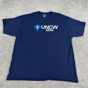UNCW Wilmington Seahawks Shirt Mens 2XL Blue White MOM Champion Short Sleeve